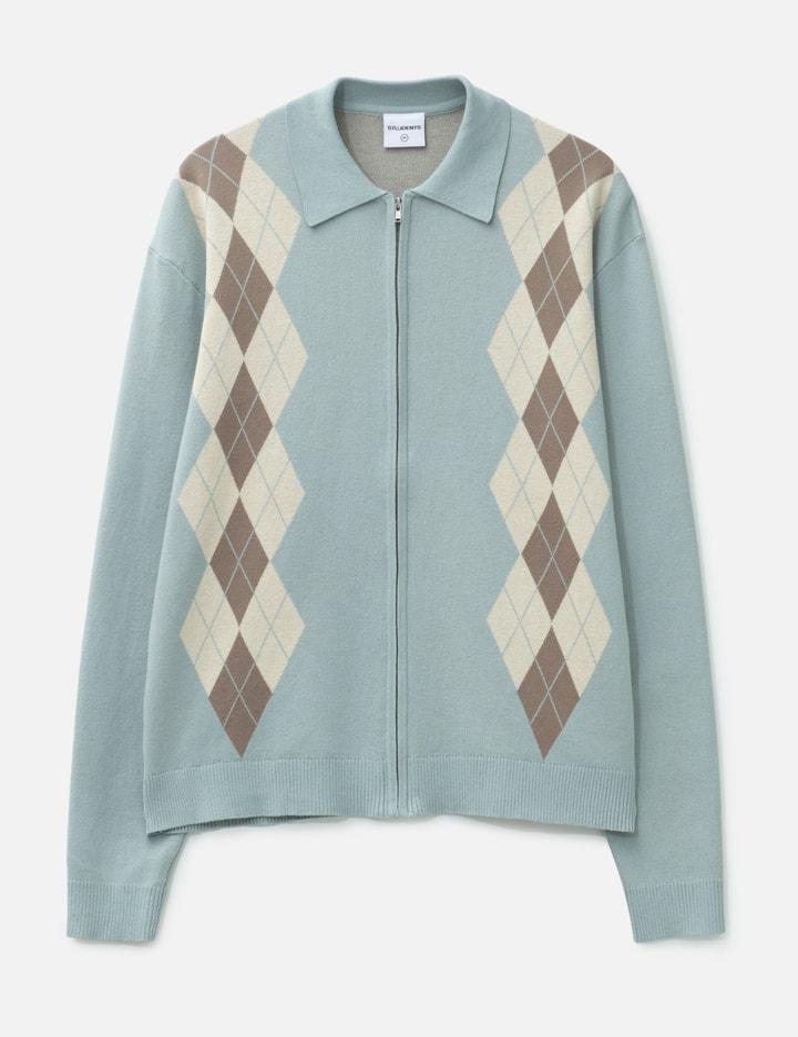 Wright Knitted Long Sleeve Polo Sweater by STUDENTS GOLF