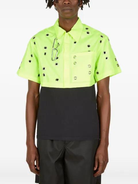 eyelet-embellished poplin shirt by STUDIO ALCH
