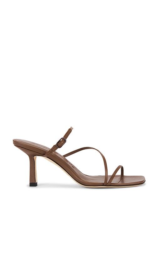 Studio Amelia Bias Wrap 70 Heel in Brown by STUDIO AMELIA