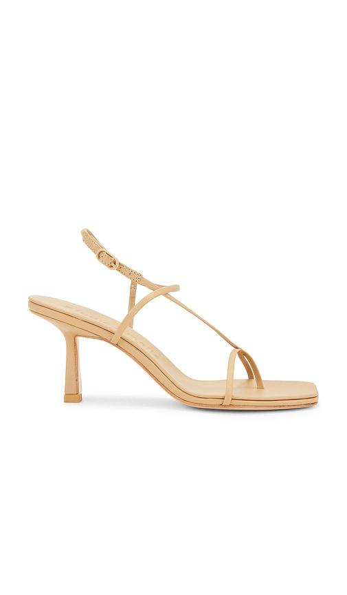 Studio Amelia Cross Front 70 Heel in Beige by STUDIO AMELIA