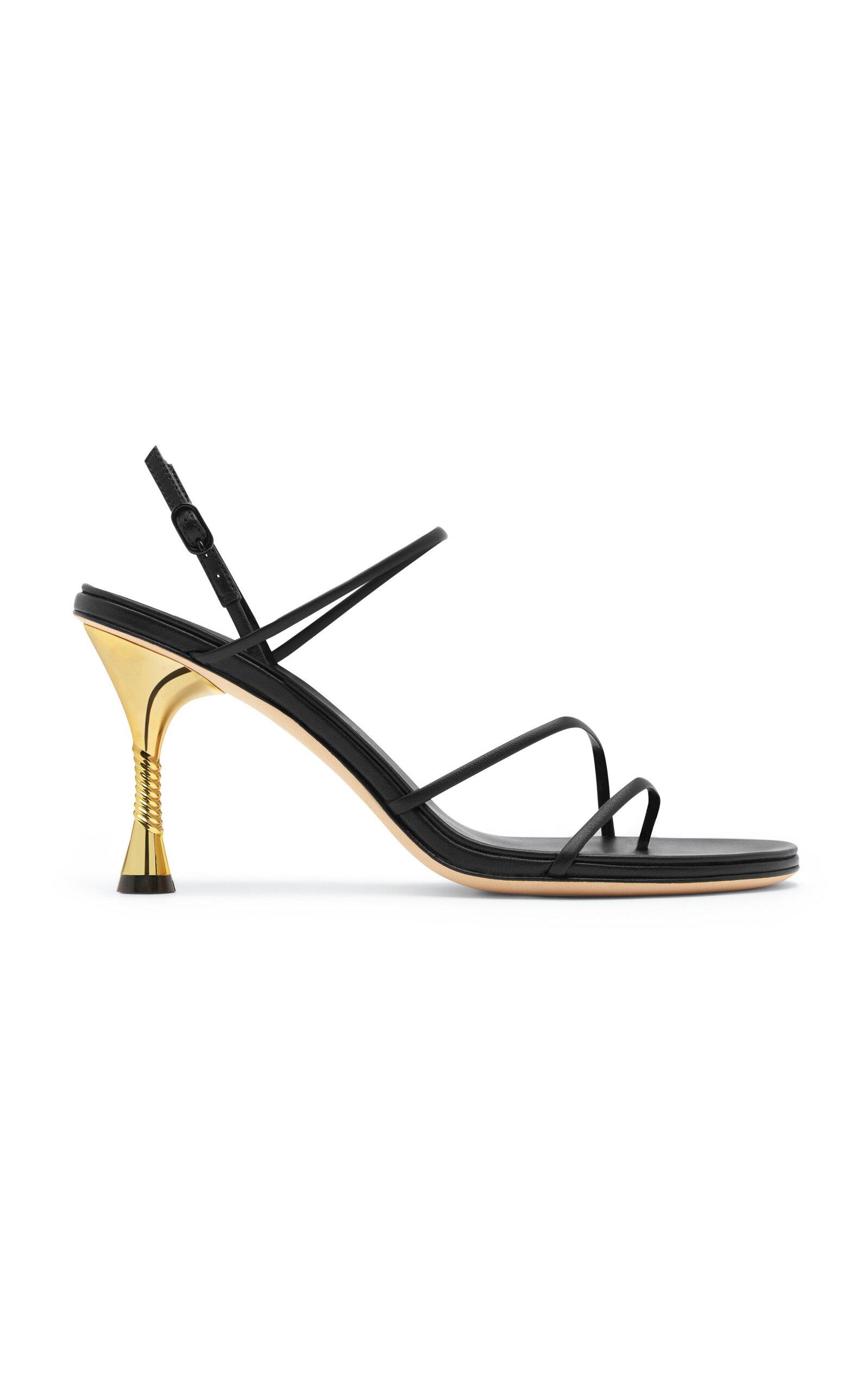 Studio Amelia - Helix Leather Sandals - Black - - Moda Operandi by STUDIO AMELIA
