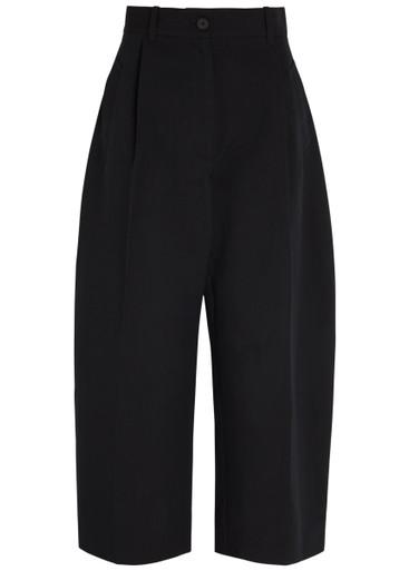 Barrel-leg cotton and linen-blend trousers by STUDIO NICHOLSON