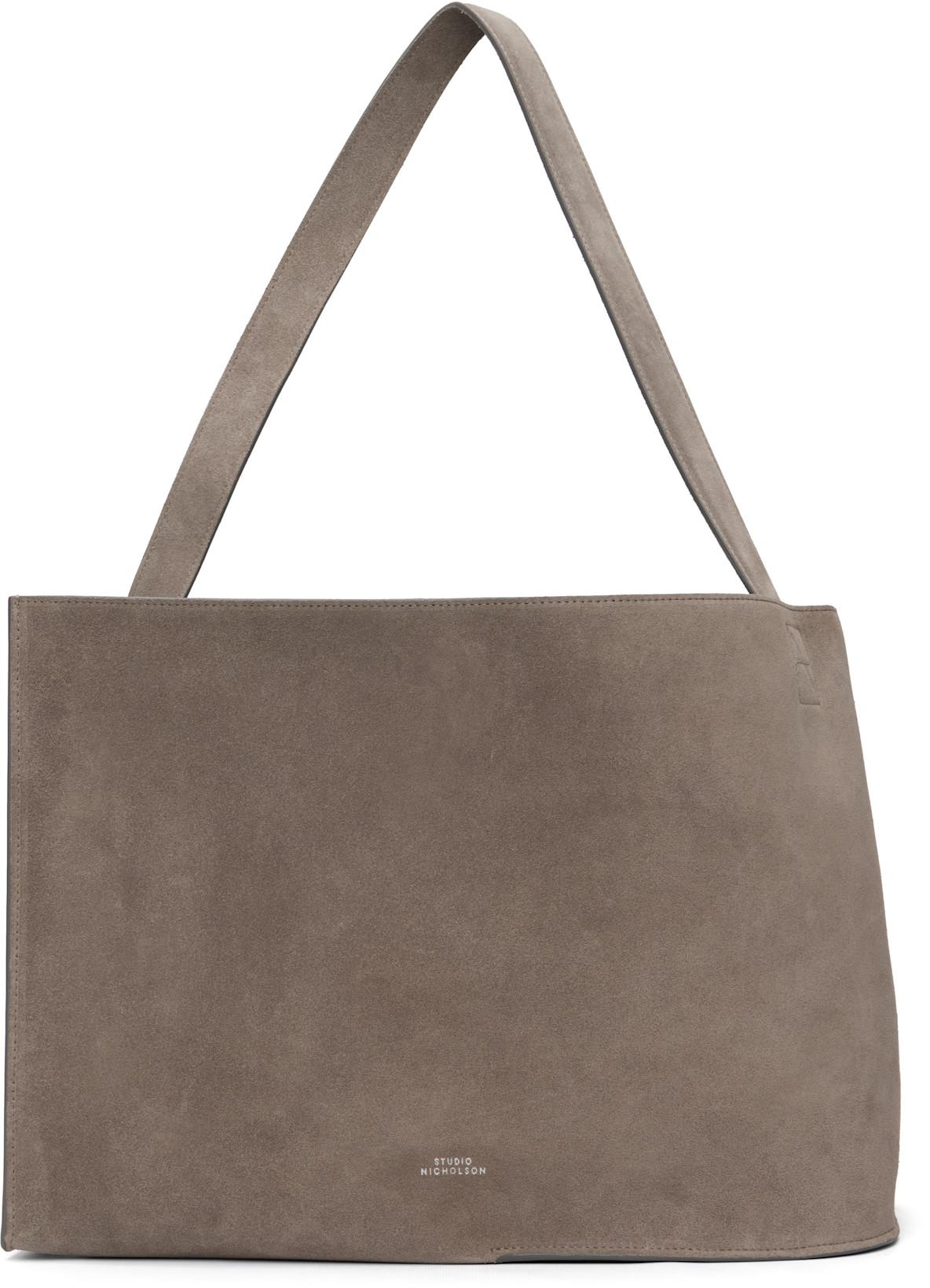 Beige Doublet Suede Carryall Tote by STUDIO NICHOLSON