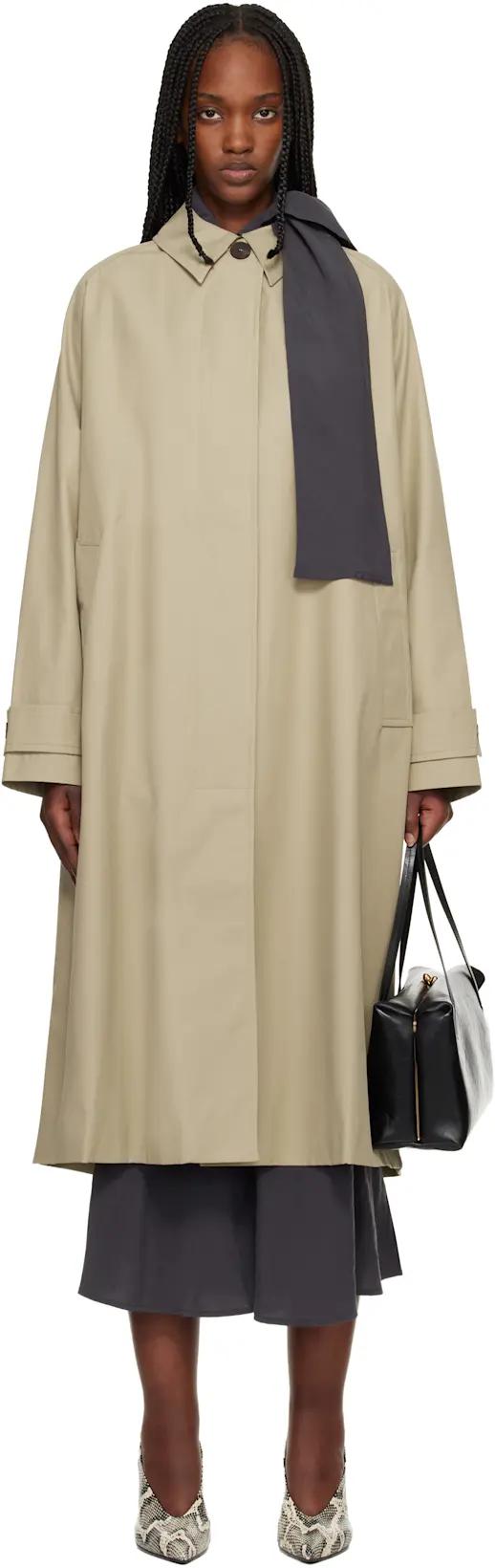 Beige Holin Technical Cotton Trench Coat by STUDIO NICHOLSON