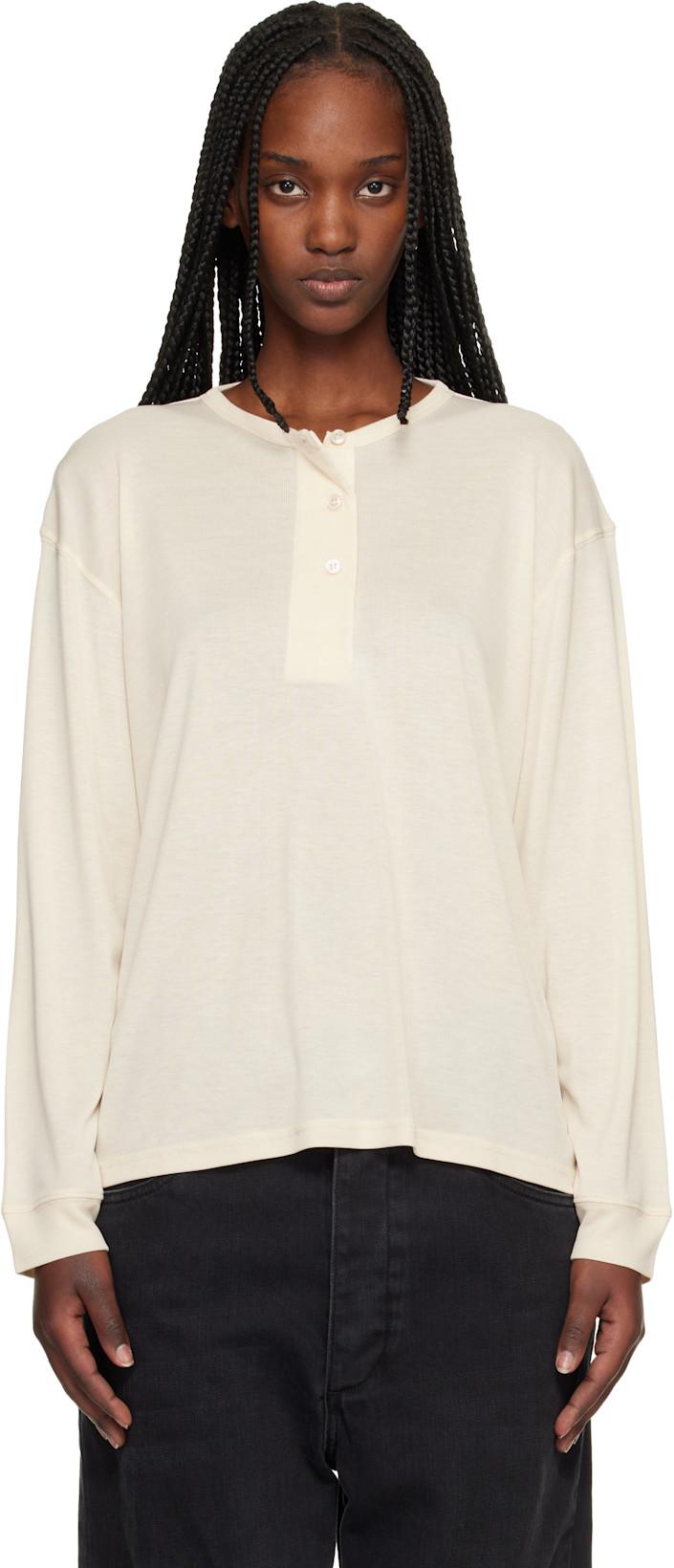 Beige Rutas Jersey Henley by STUDIO NICHOLSON