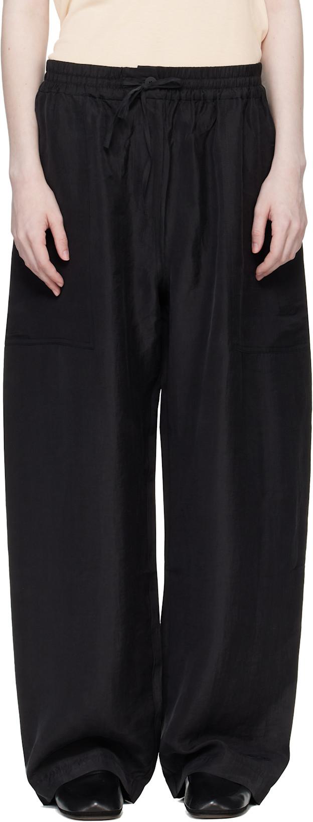Black Capel Twill Trousers by STUDIO NICHOLSON