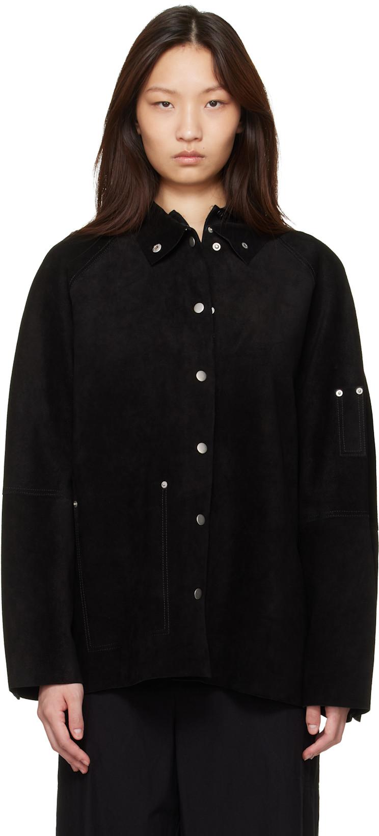 Black Dash Suede Jacket by STUDIO NICHOLSON