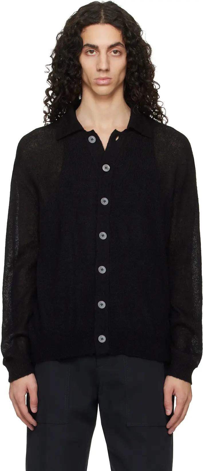 Black Hamto Kint Cardigan by STUDIO NICHOLSON