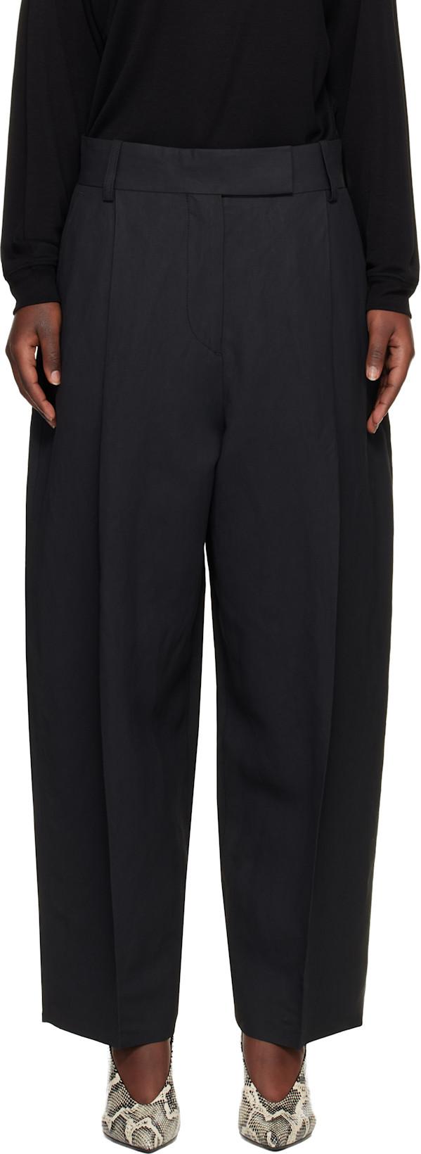 Black Nasser Trousers by STUDIO NICHOLSON