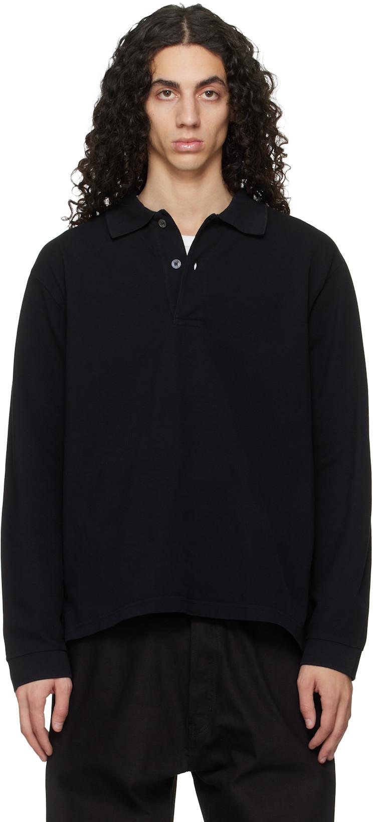 Black Ozero Jersey Polo by STUDIO NICHOLSON