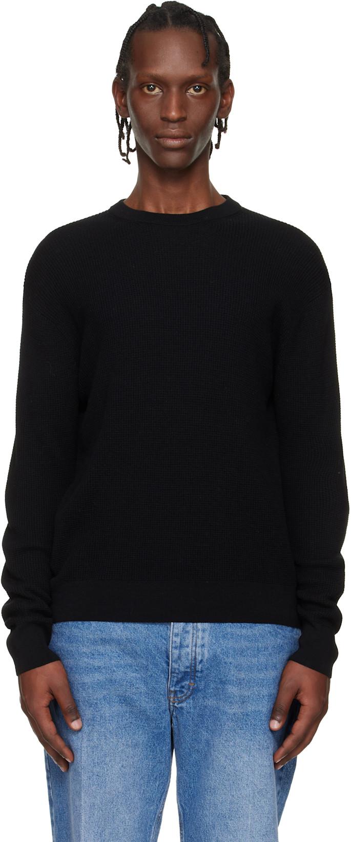 Black Portland Knit Sweater by STUDIO NICHOLSON