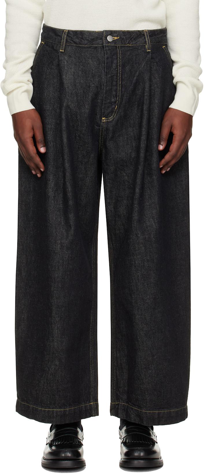 Black Puch Italian Denim Jeans by STUDIO NICHOLSON
