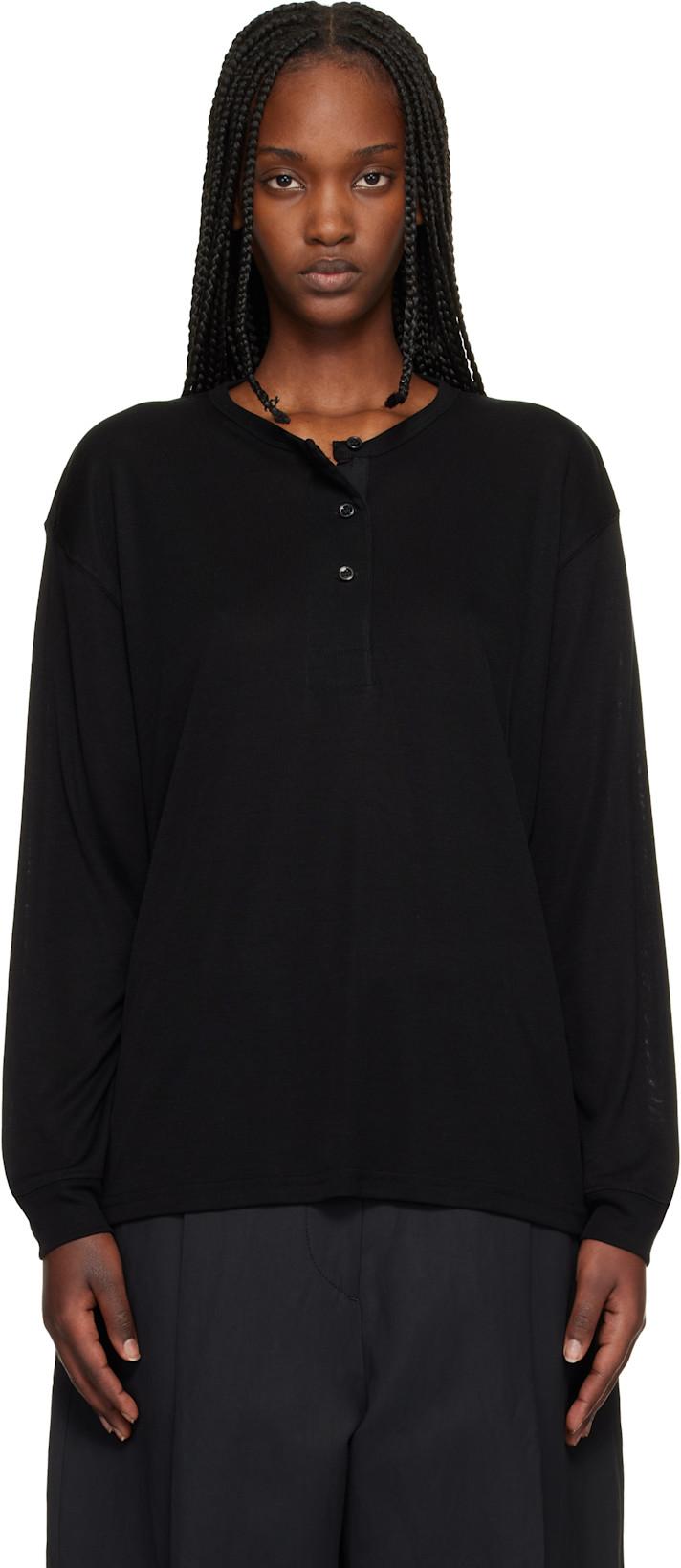 Black Rutas Jersey Henley by STUDIO NICHOLSON
