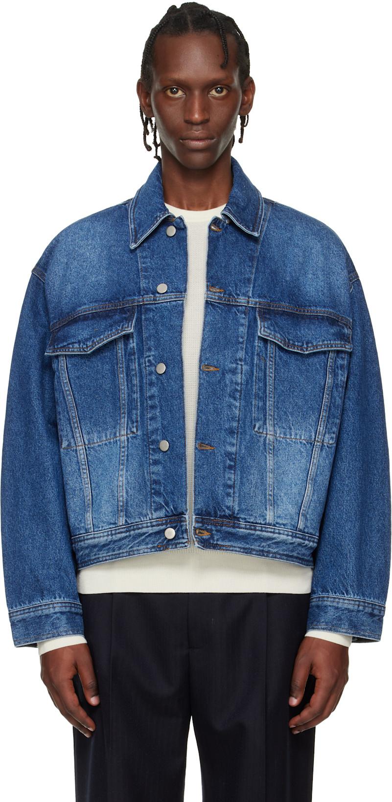Blue Stein Denim Jacket by STUDIO NICHOLSON