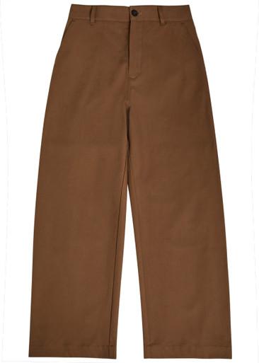 Bosworth curved-leg cotton trousers by STUDIO NICHOLSON