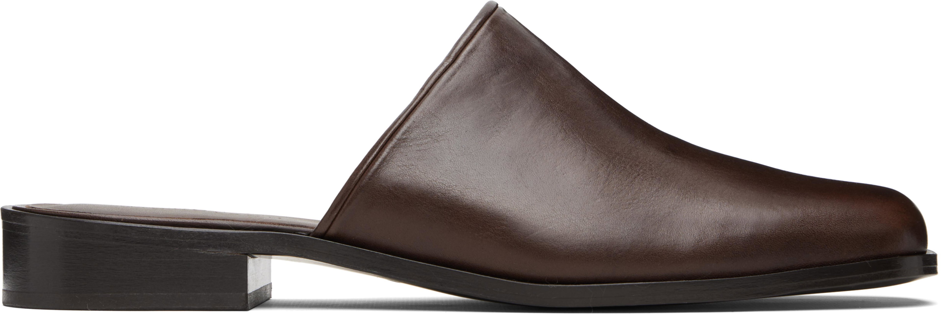 Brown Barlow Slip-on Loafers by STUDIO NICHOLSON