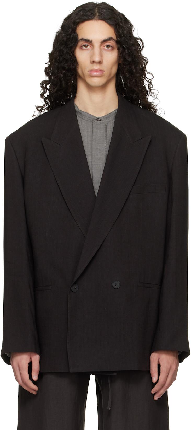 Brown Daburu Blazer by STUDIO NICHOLSON