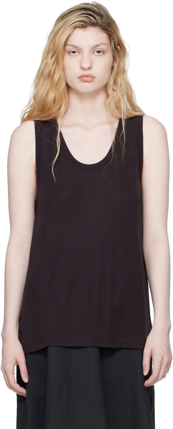 Burgundy Votan Jersey Tank Top by STUDIO NICHOLSON