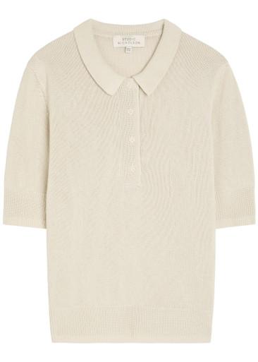 Fine-knit polo top by STUDIO NICHOLSON
