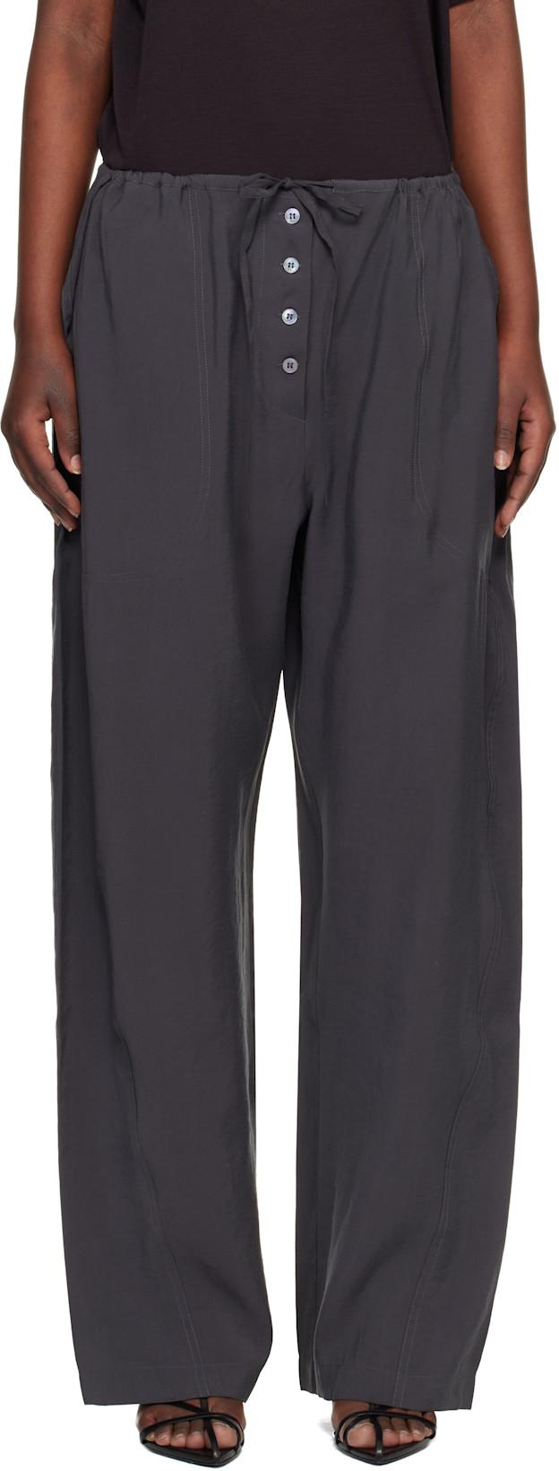 Gray Hera Trousers by STUDIO NICHOLSON