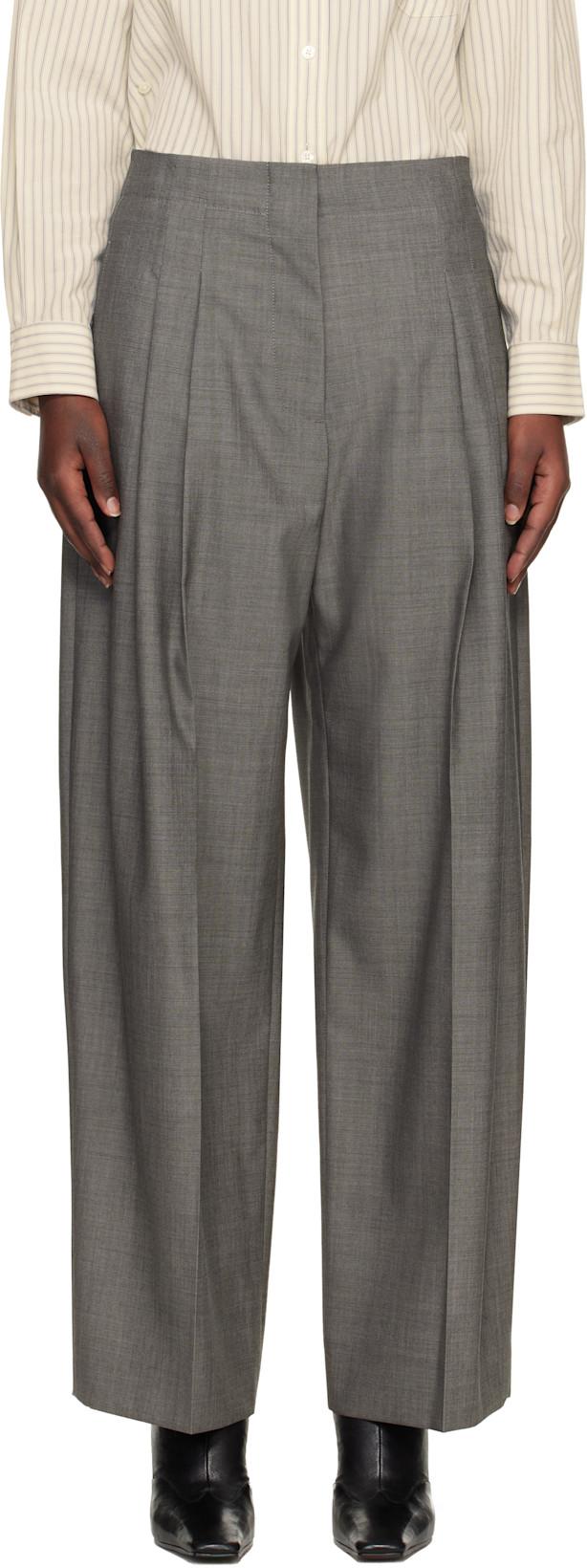 Gray Lira Trousers by STUDIO NICHOLSON