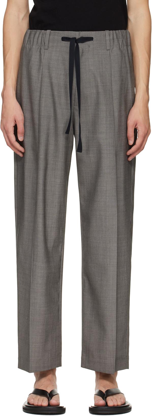 Gray Noam Trousers by STUDIO NICHOLSON