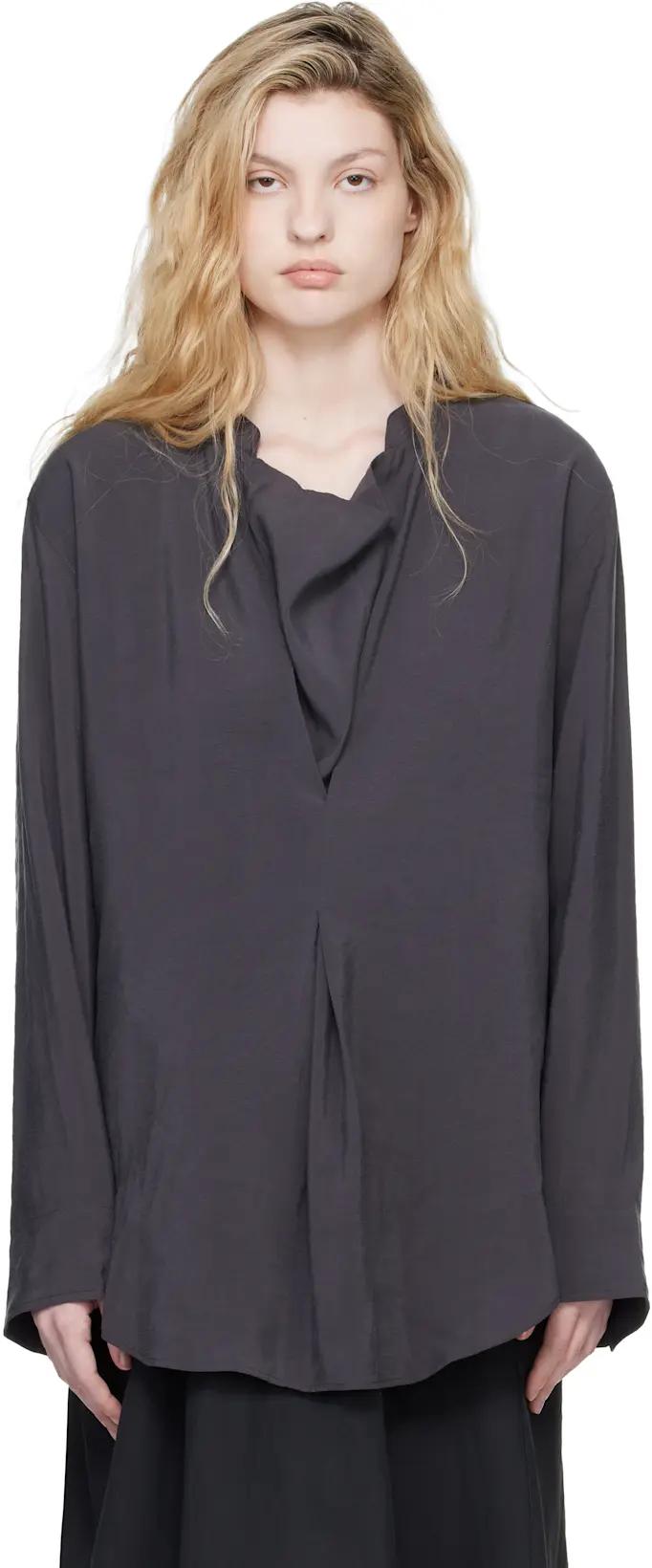 Gray Pampa Blouse by STUDIO NICHOLSON