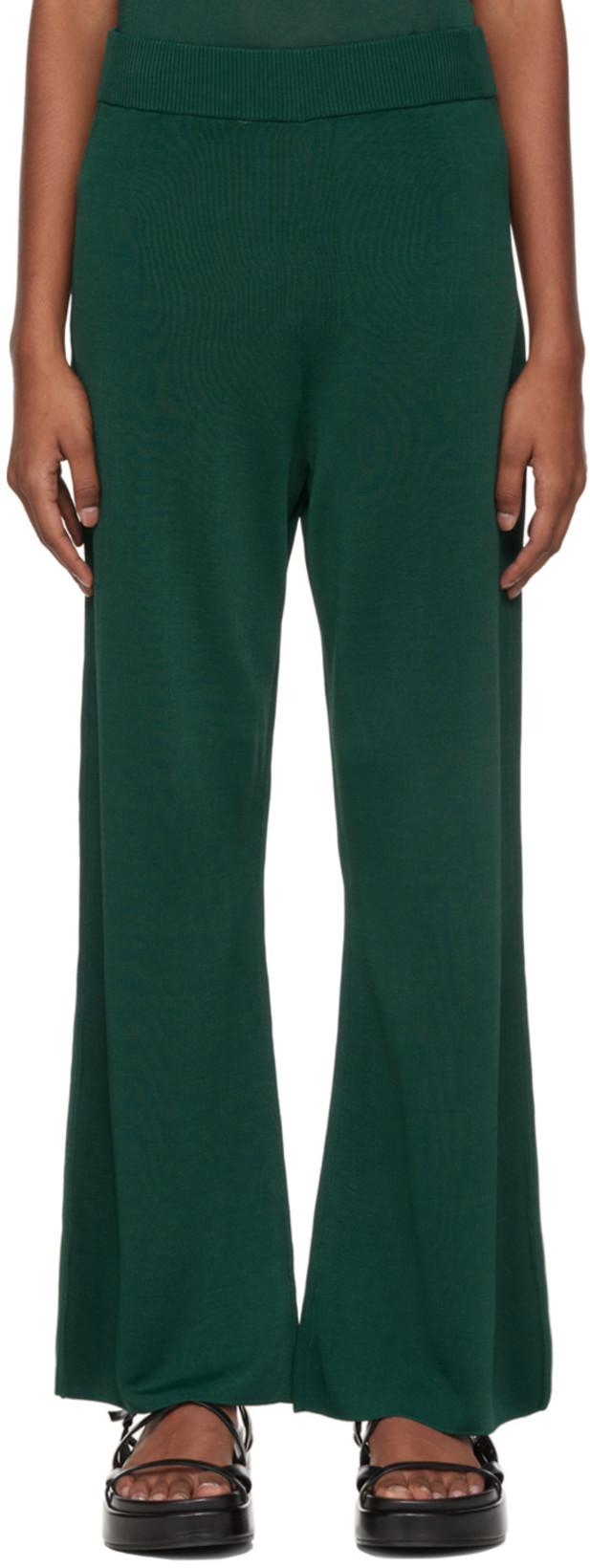 Green Arve Lounge Pants by STUDIO NICHOLSON