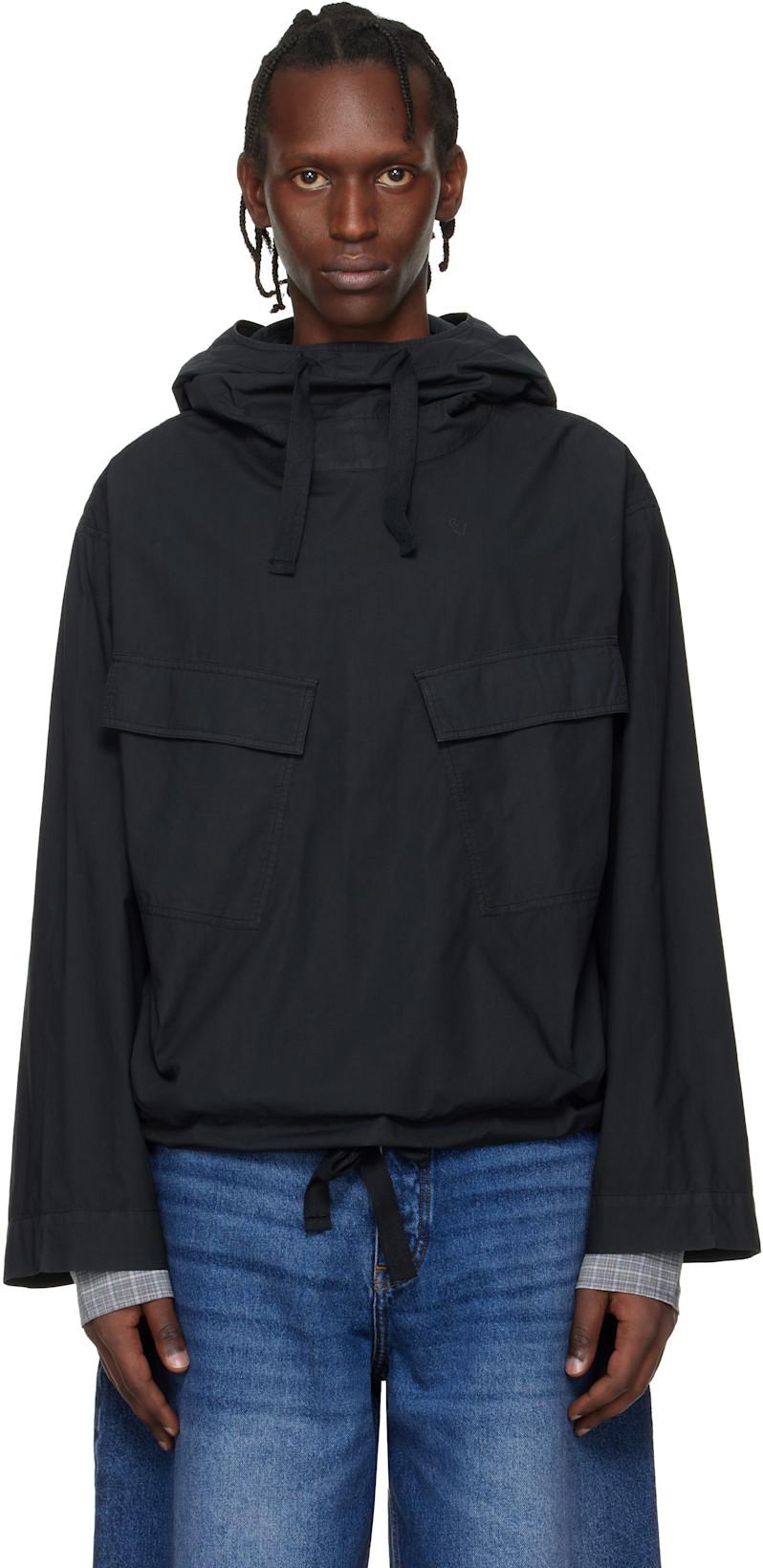 Navy Aaron Levine Edition Kirby Popover Jacket by STUDIO NICHOLSON