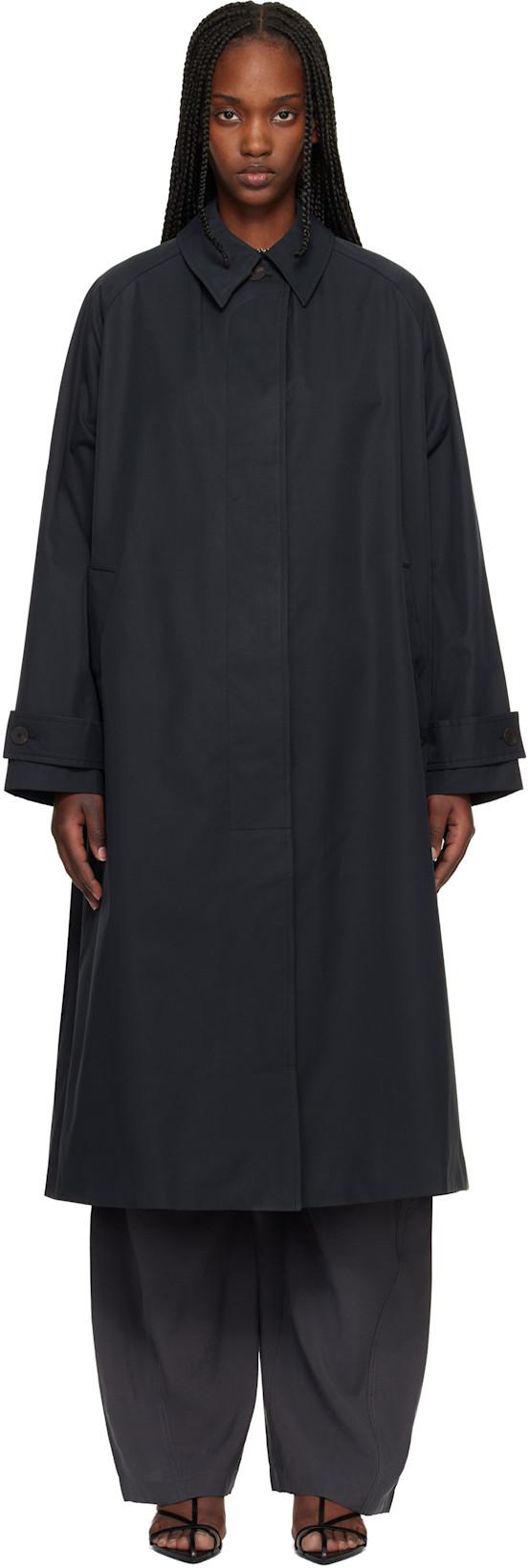 Navy Holin Technical Cotton Trench Coat by STUDIO NICHOLSON