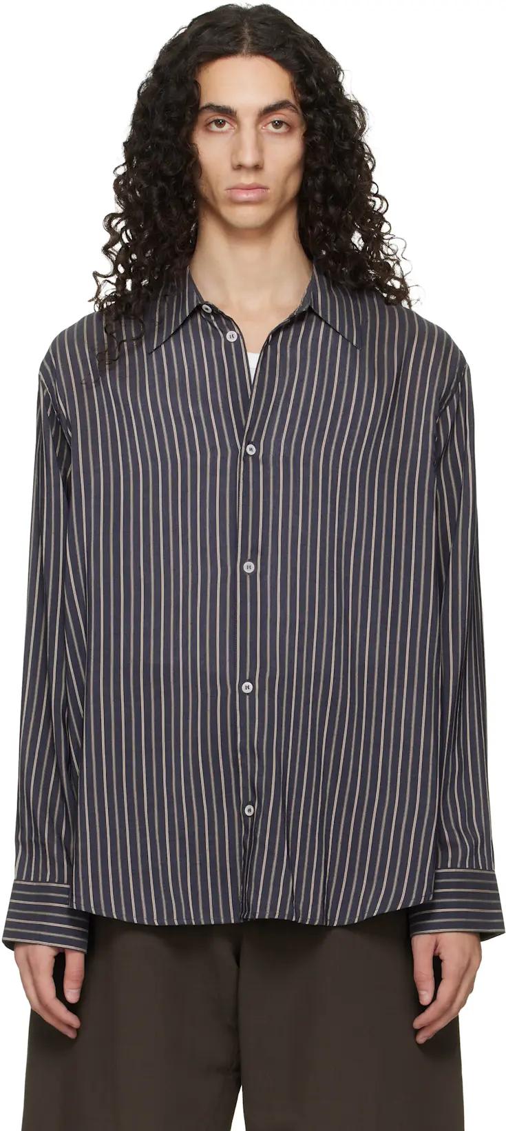 Navy View Shirt by STUDIO NICHOLSON