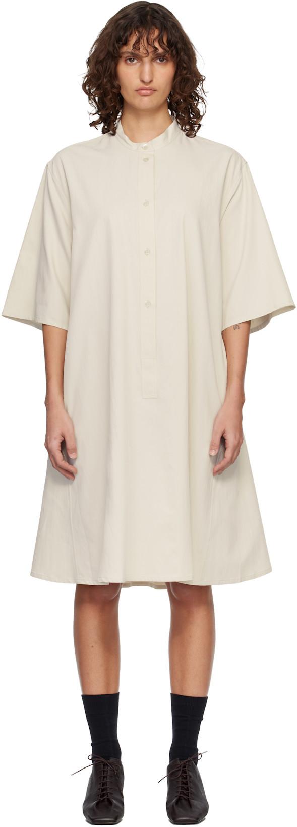 Off-White Twill Minidress by STUDIO NICHOLSON