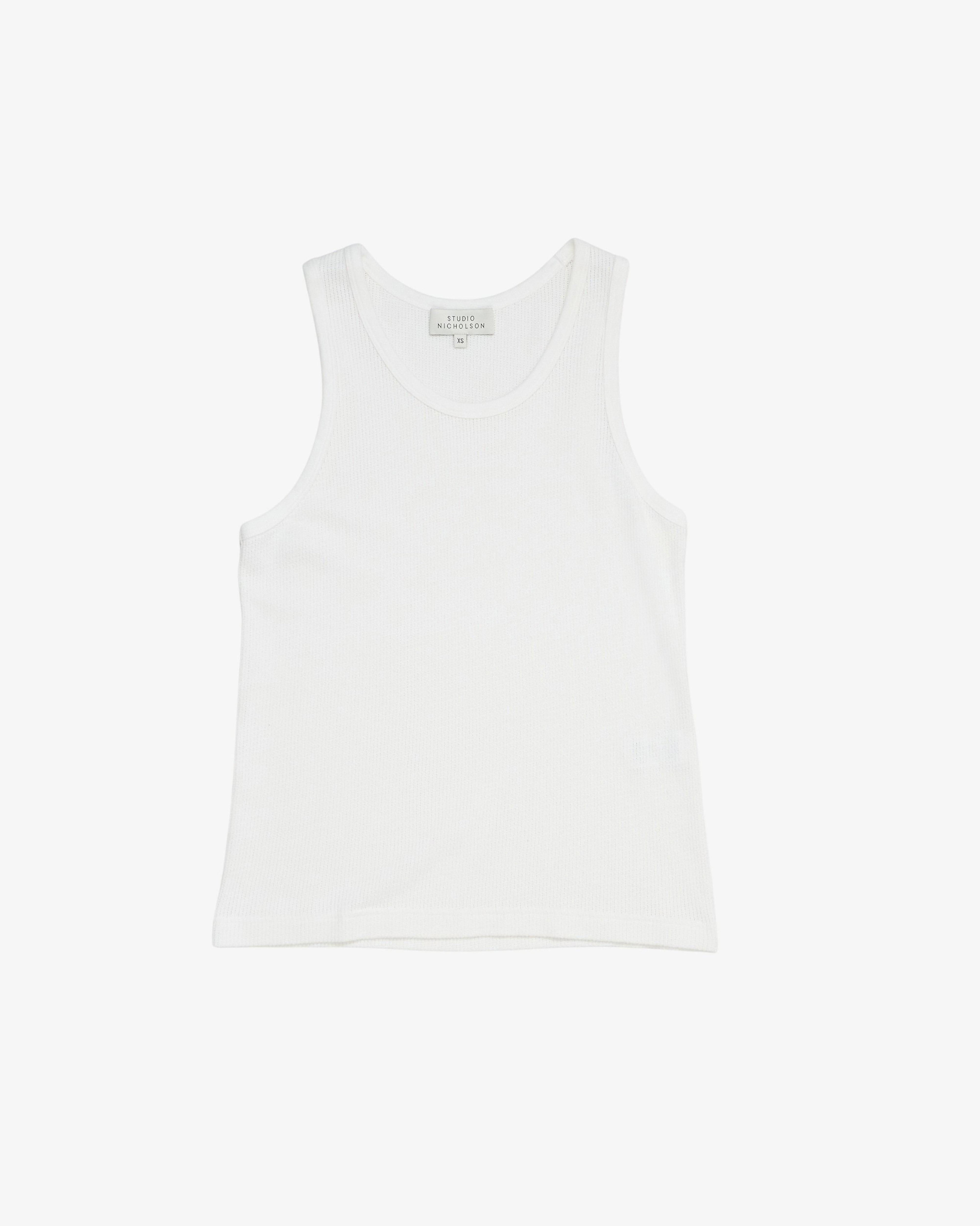 STUDIO NICHOLSON - Men's Vest - (White) by STUDIO NICHOLSON