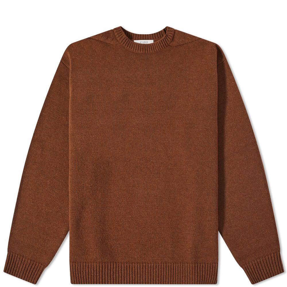 Studio Nicholson Hemyl Lambswool Crew Knit by STUDIO NICHOLSON Studio Nicholson Hemyl Lambswool Crew Knit by STUDIO NICHOLSON