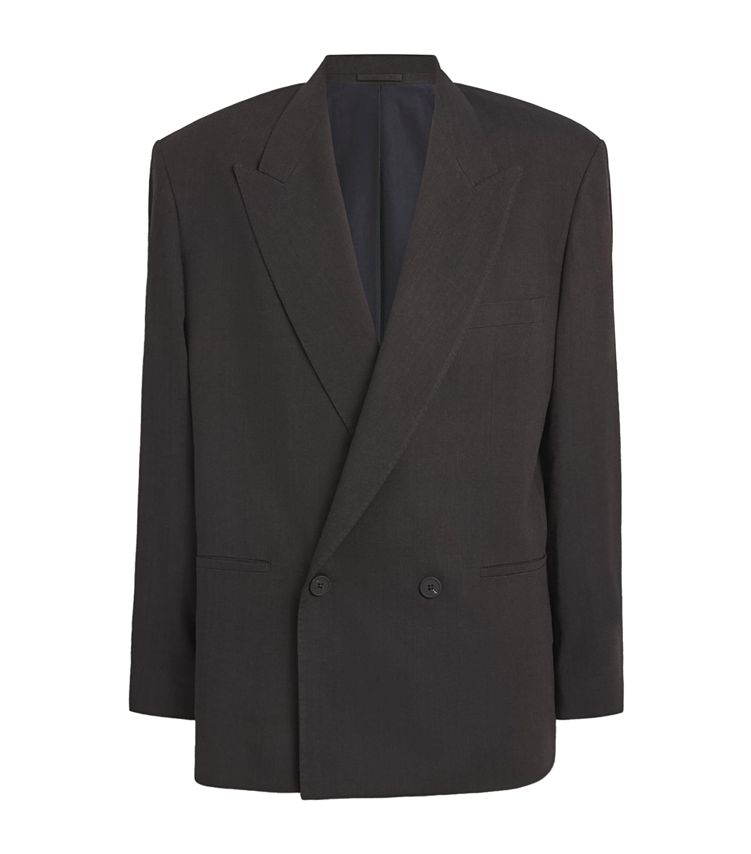 Studio Nicholson Herringbone Double-Breasted Blazer by STUDIO NICHOLSON