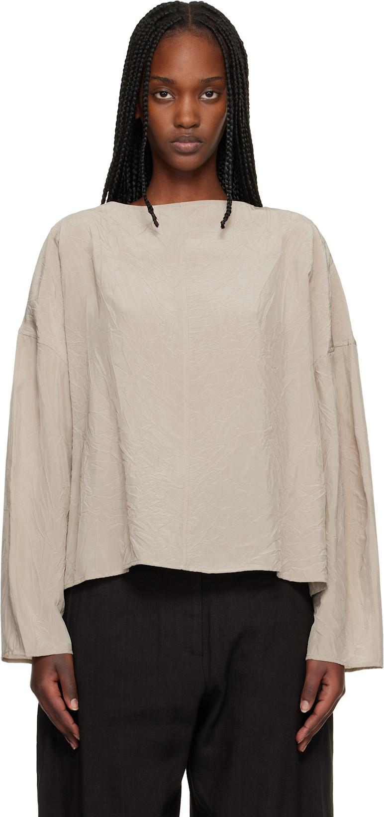 Taupe Lau Blouse by STUDIO NICHOLSON