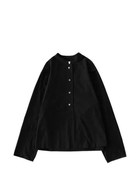 Vega four-button grandad collar shirt by STUDIO NICHOLSON