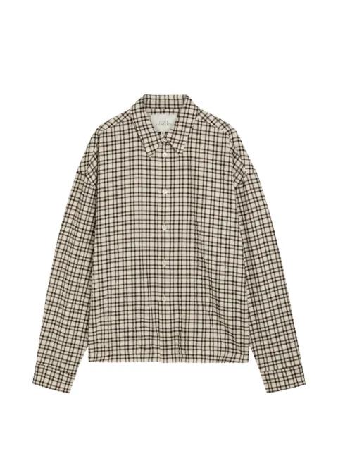 checked-pattern button-fastening shirt by STUDIO NICHOLSON