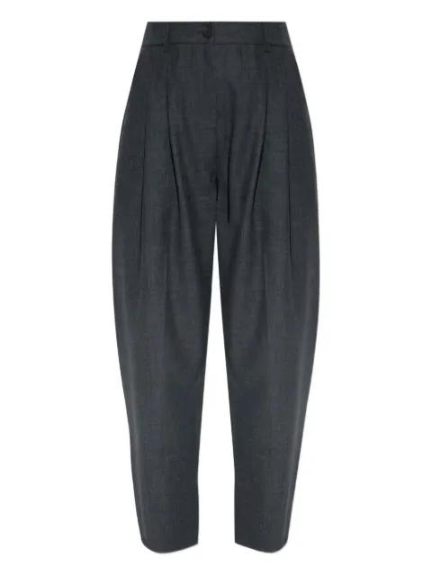 pleated tapered wool trousers by STUDIO NICHOLSON