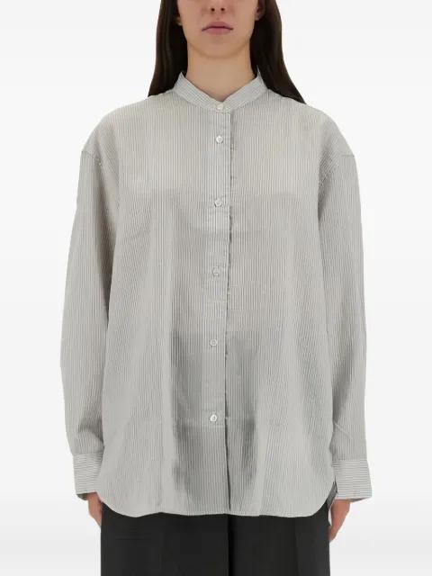 stripe collarless top by STUDIO NICHOLSON