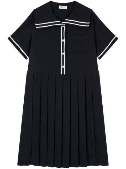 pleated sailor-collar dress by STUDIO TOMBOY