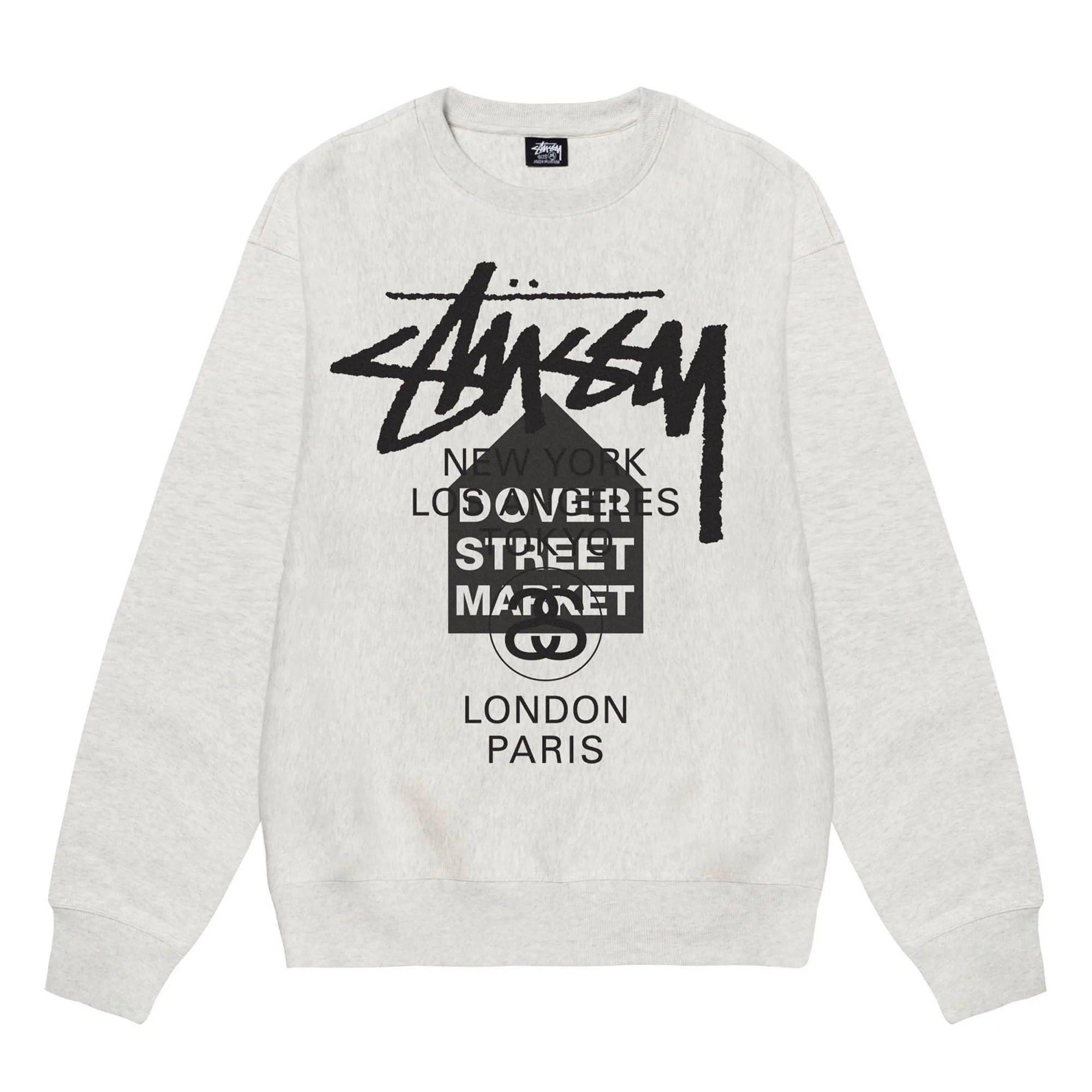 STÜSSY - DSM World Tour Crew - (Ash Heather) by STUSSY