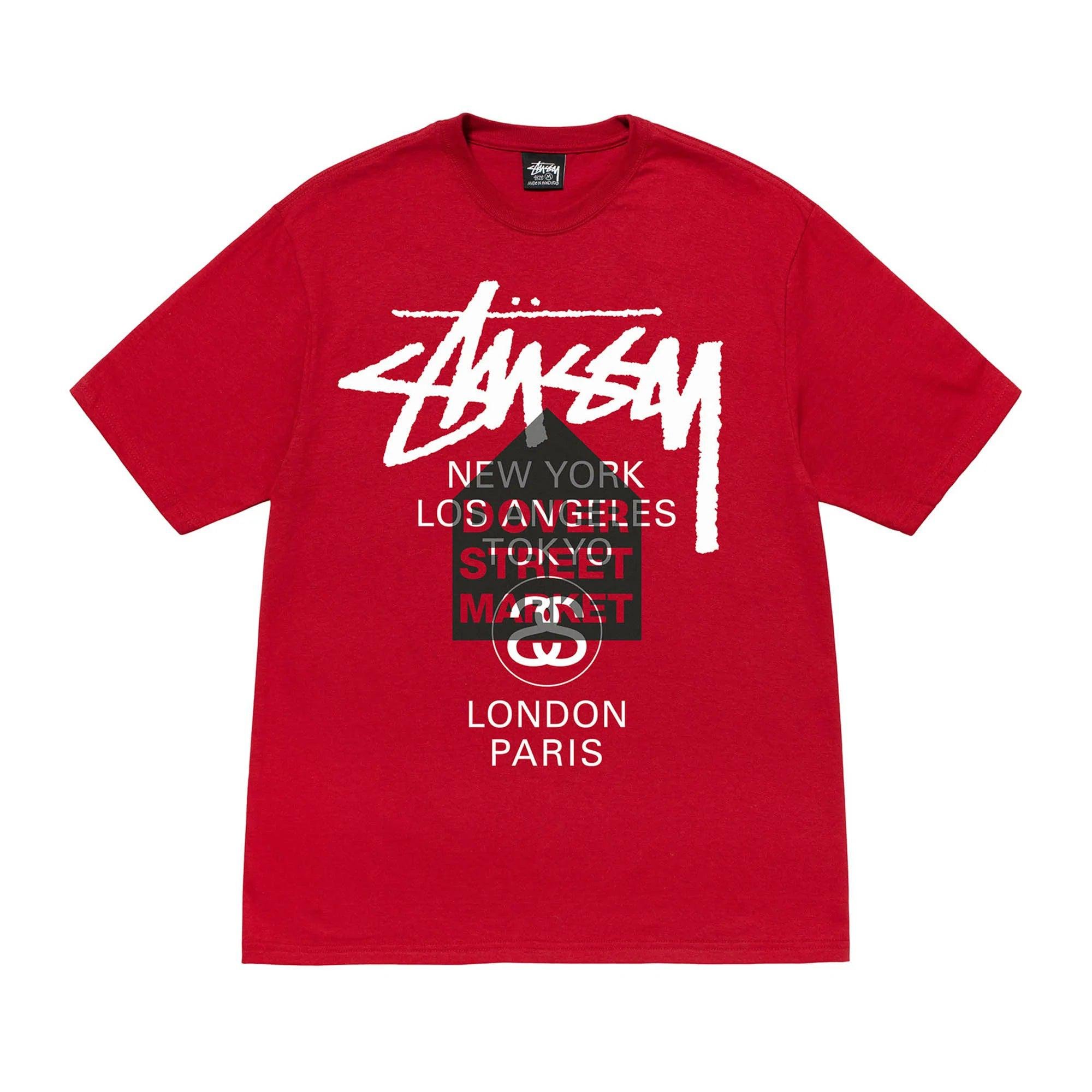STÜSSY - DSM World Tour T-Shirt - (Dark Red) by STUSSY | jellibeans