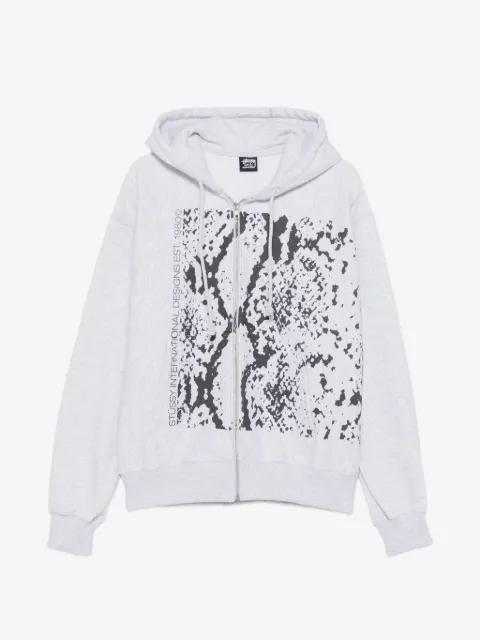 Snakeskin zip-up hoodie by STUSSY