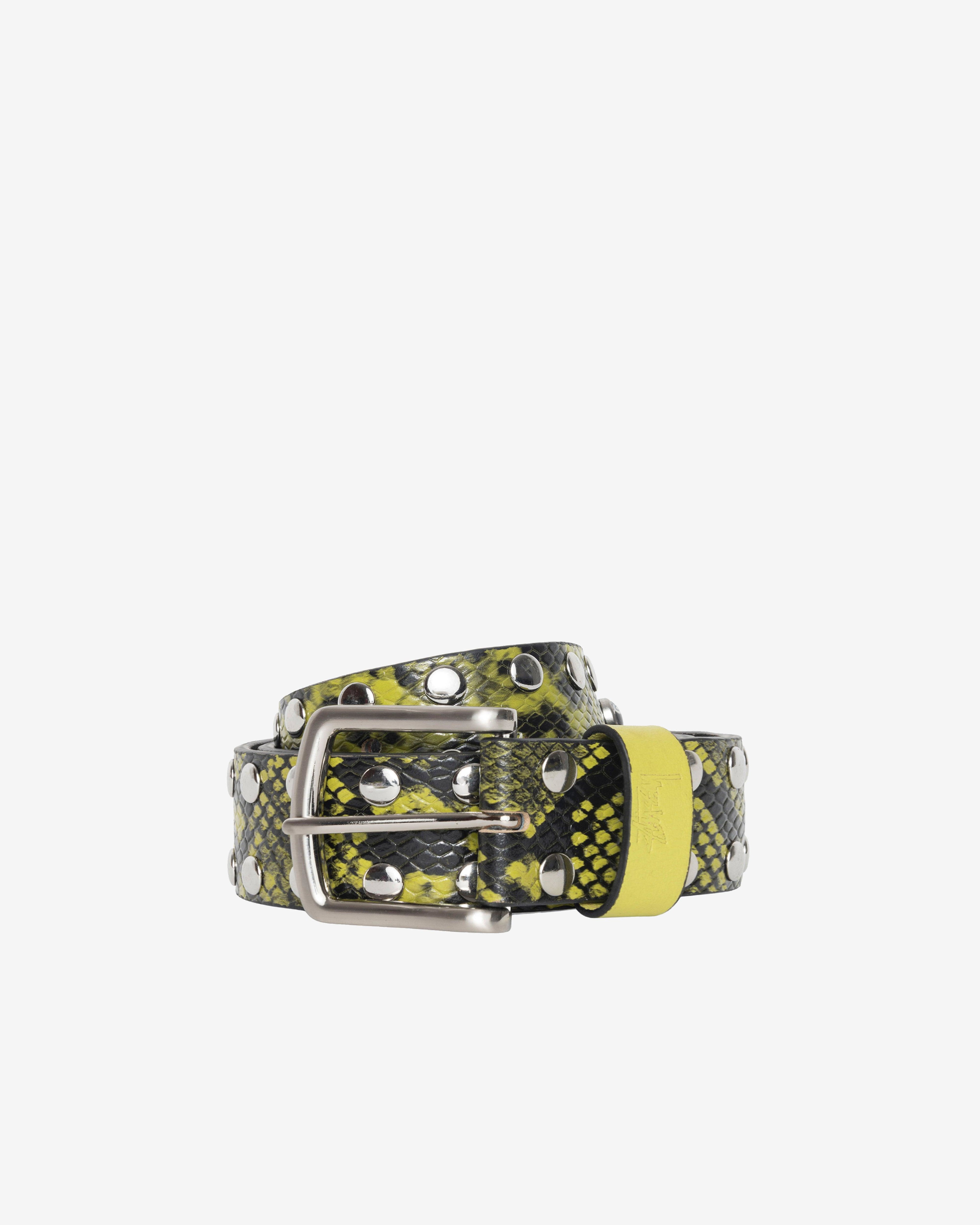 Stüssy - 8 Ball Studded Belt - (Green Snake) by STUSSY