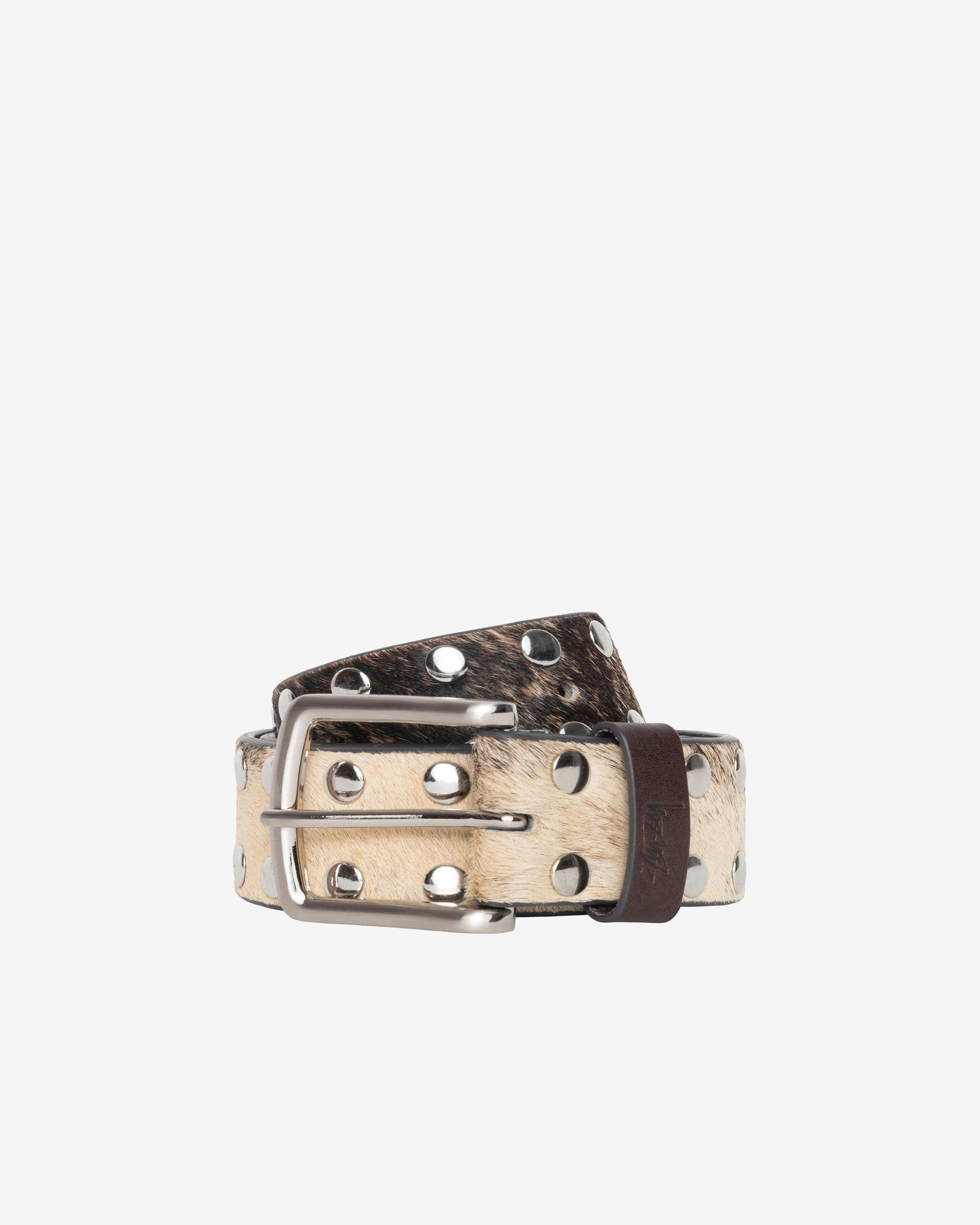 Stüssy - 8 Ball Studded Belt - (Raw Cowhide) by STUSSY