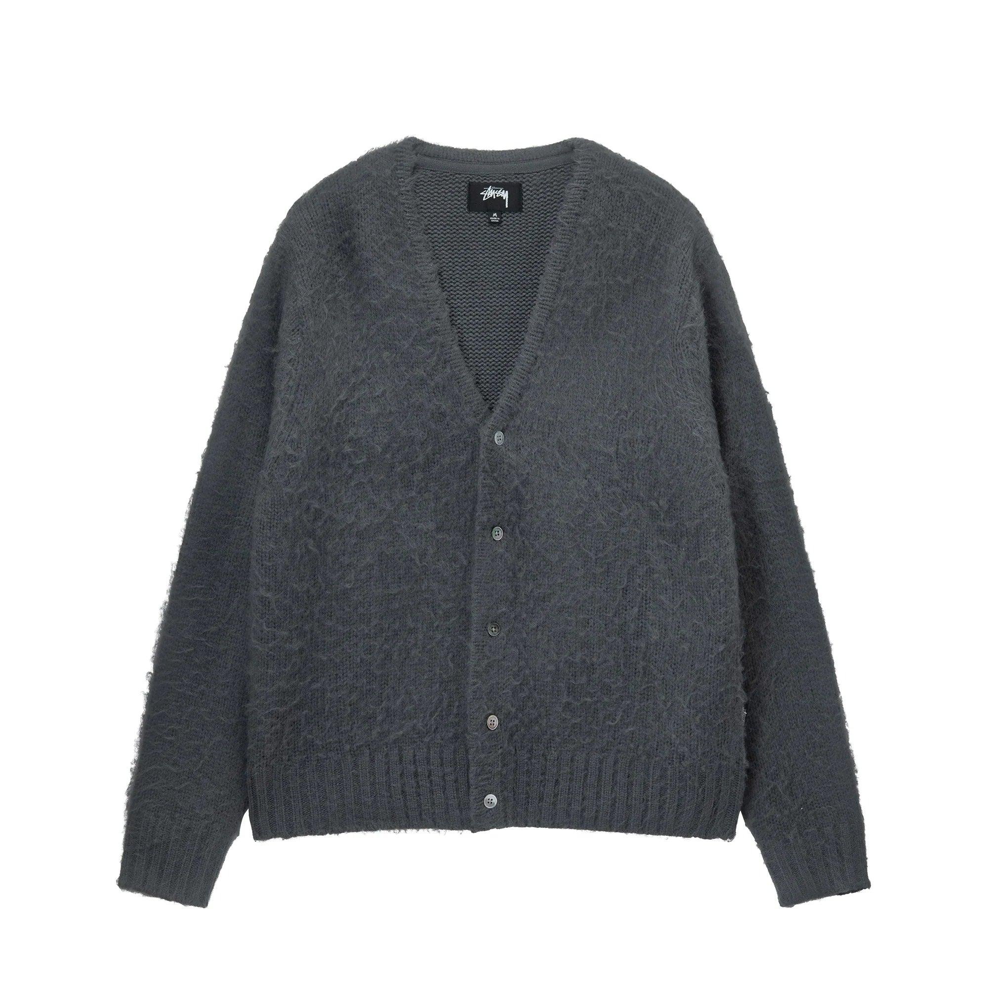 Stüssy Brushed Cardigan (Charcoal) by STUSSY | jellibeans