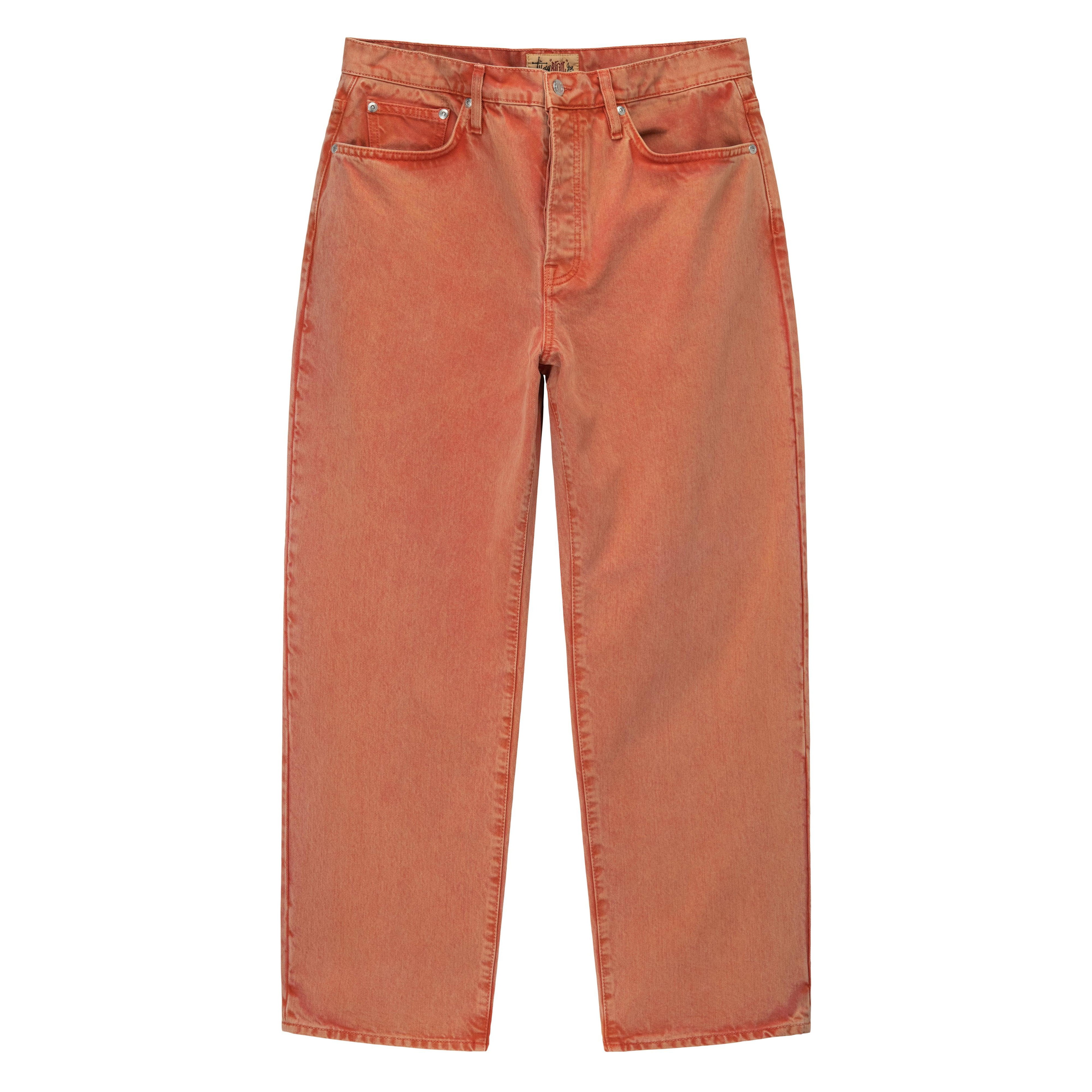 Stüssy - Double Dye Big ’Ol Jeans - (Faded Red) by STUSSY