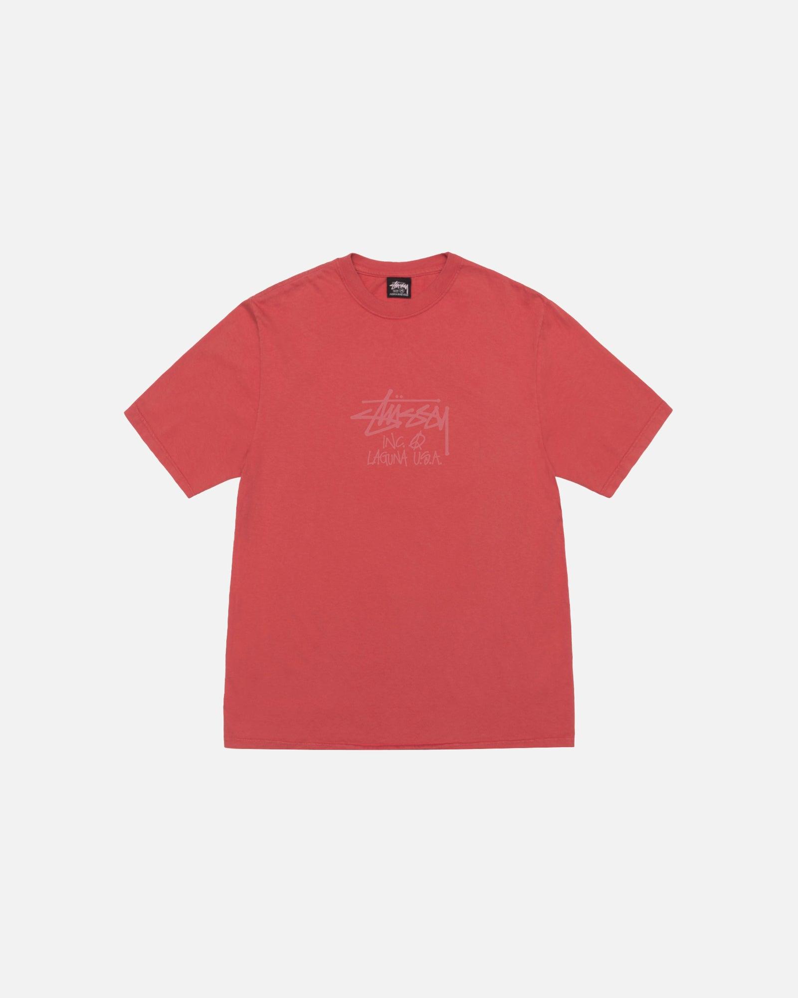 Stüssy - Laguna Usa Pig. Dyed Tee - (Guava) by STUSSY