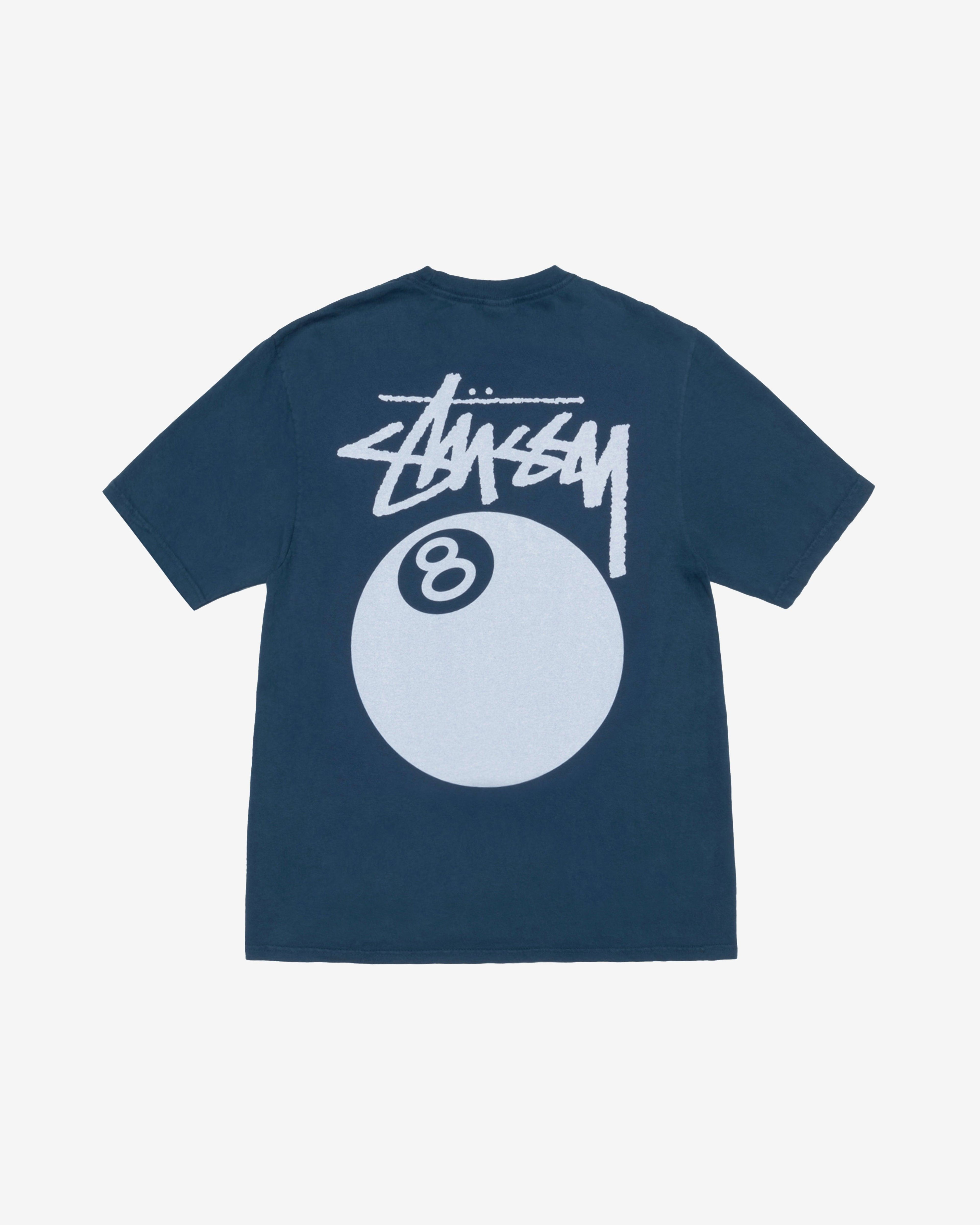 Stüssy - Men's 8 Ball Pigment Dyed T-Shirt - (Navy) by STUSSY